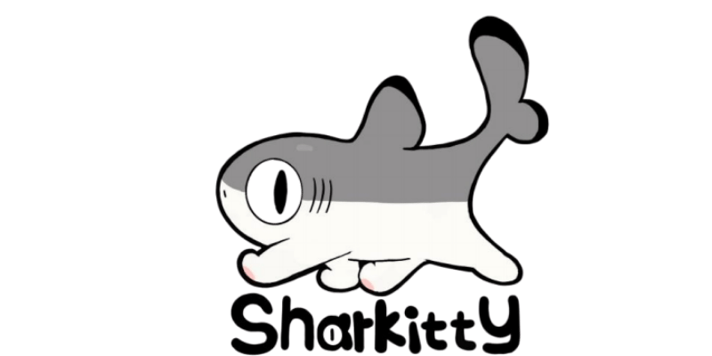 Shark Kitty Plush Logo